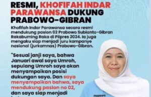 Gubernur Jatim Khofifah Resmi Nyatakan Dukung Prabowo-Gibran & Siap Jadi Jurkamnas