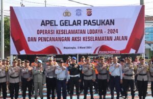 Apel Gelar Pasukan Operasi Keselamatan Lodaya 2024 dan Pencanangan Aksi Keselamatan di Jalan